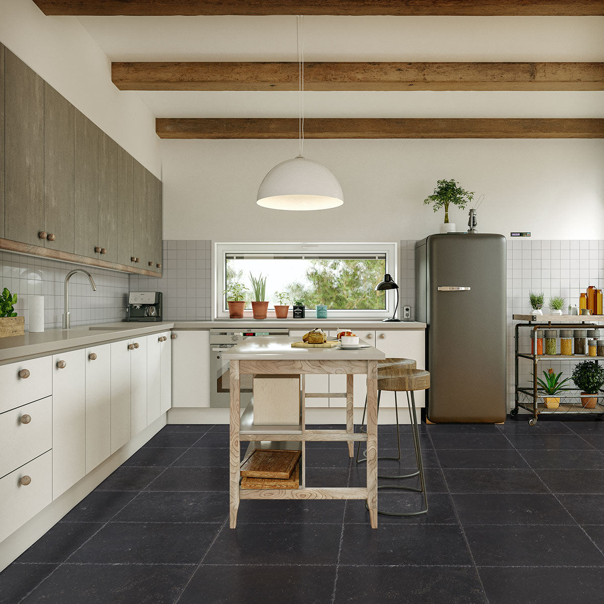 Belgium Blue Brushed Chiselled Limestone Tiles 8x16 Limestone Brushed Chiselled 8x16 Tiles — 2