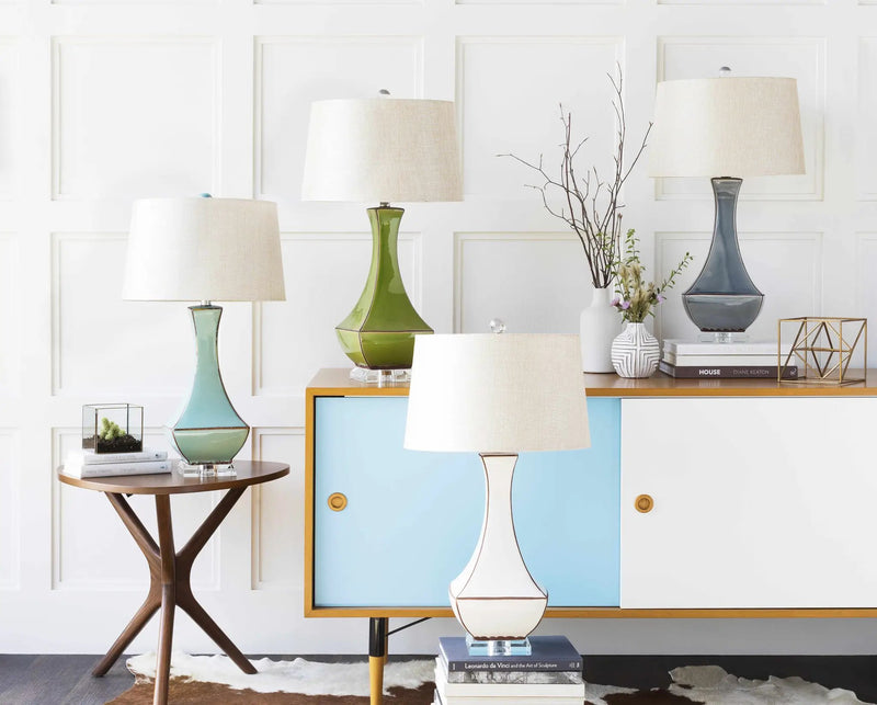 Kalilangan Gray Ceramic Table Lamp by Boutique Rugs