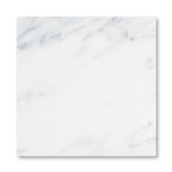 Bella White Honed Marble Tiles 18x18