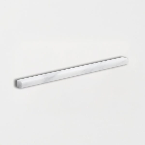 Bella White Honed Pencil Liner Marble Moldings 1/2x12