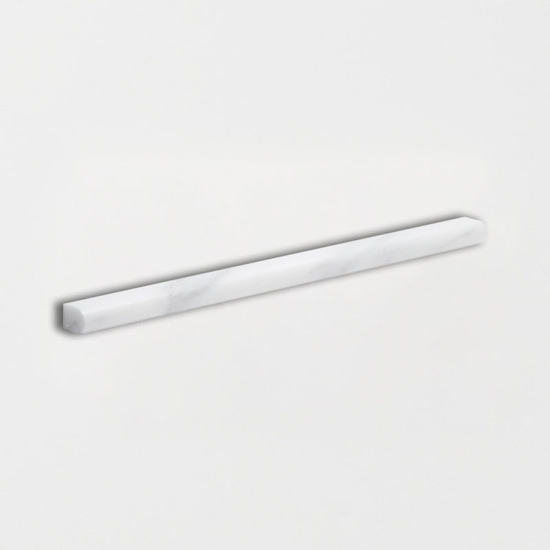 Bella White Honed Pencil Liner Marble Moldings 1/2x12 Marble Honed 2x12 Moldings