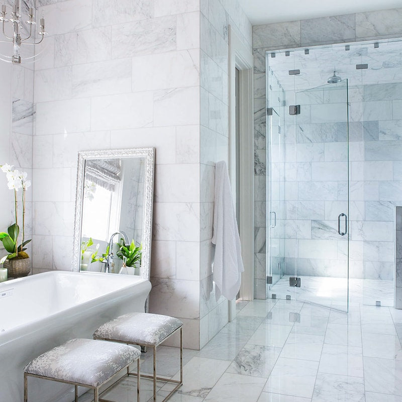 Bella White Polished Marble Tiles 12x24 Marble Polished 12x24 Tiles — 3