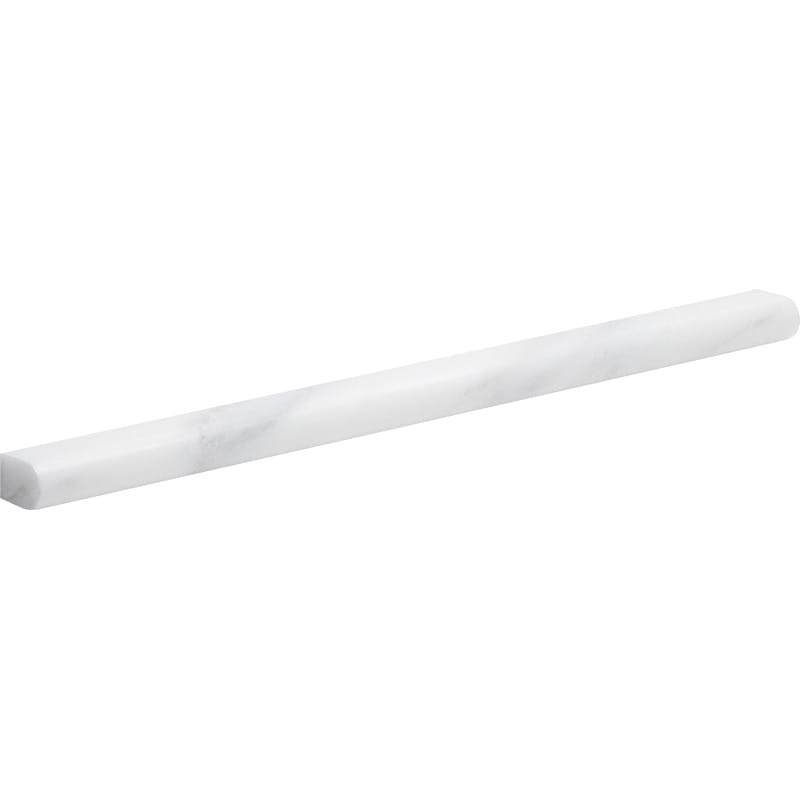 Bella White Polished Pencil Liner Marble Moldings 1/2x12 Marble Polished 2x12 Moldings