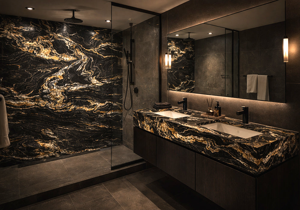 Belvedere Textured Quartzite Slab Random room scene 5