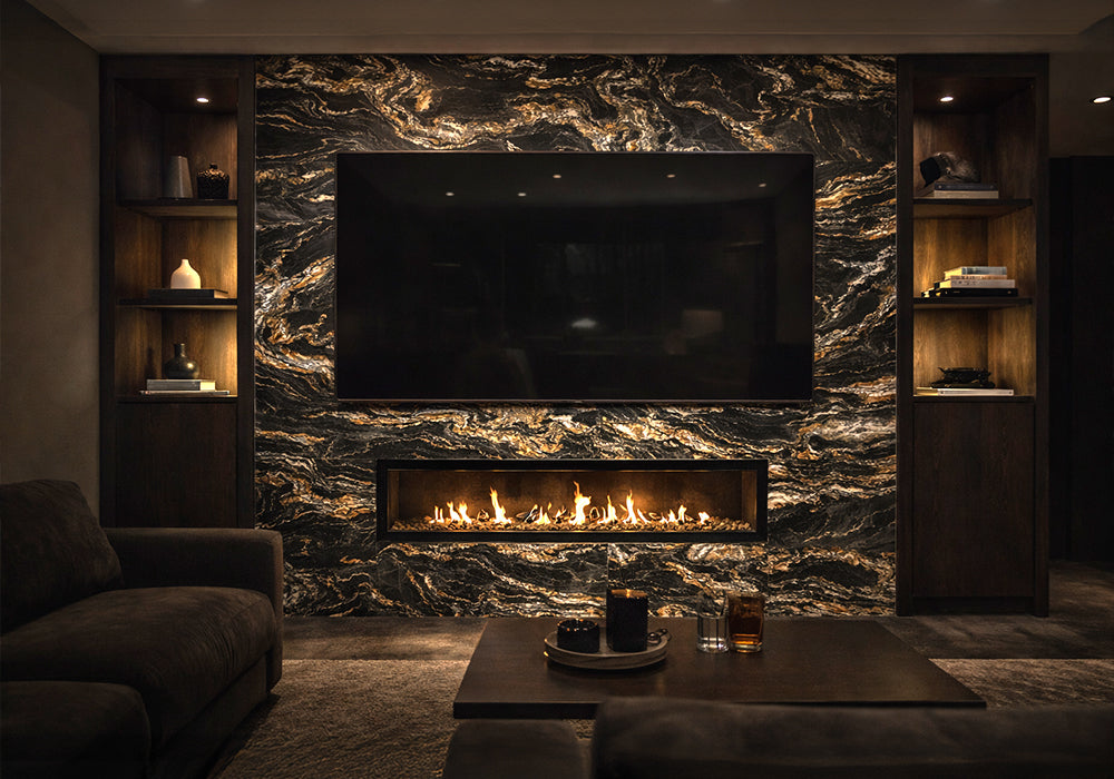 Belvedere Textured Quartzite Slab Random room scene 6