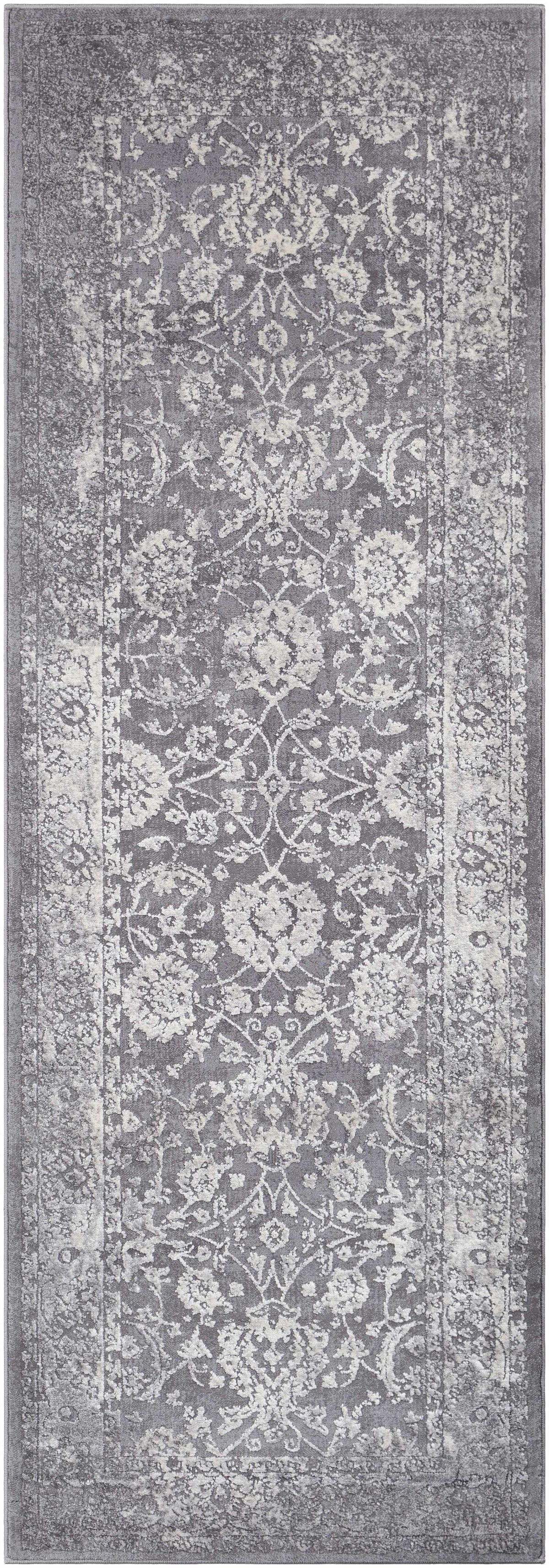 Benavides Gray Updated Traditional Tibetan Rug, photo 13 of 18