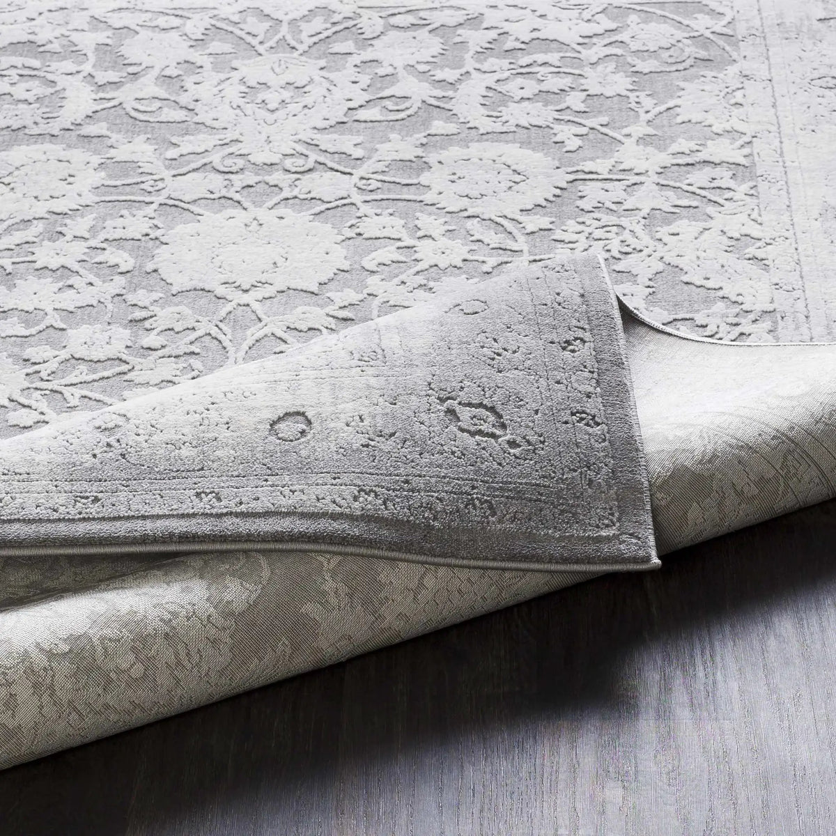 Benavides Gray Updated Traditional Tibetan Rug, photo 8 of 18