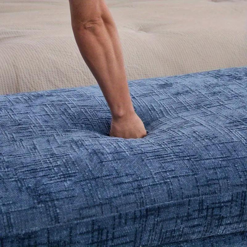 Bench - Chenille Blue 7ft by House Of Avana