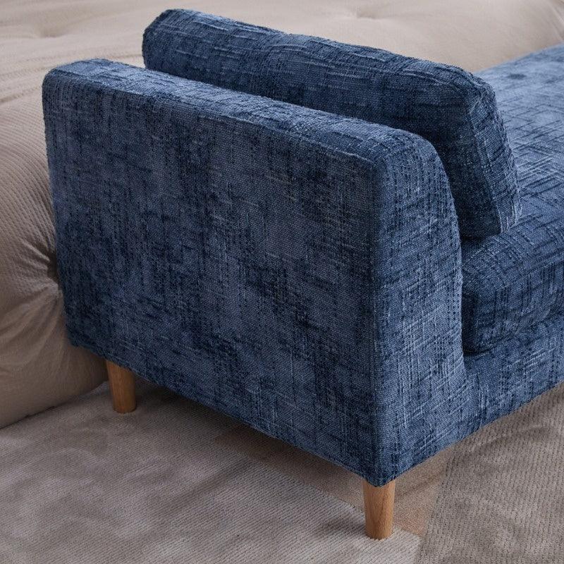 Bench - Chenille Blue 7ft by House Of Avana