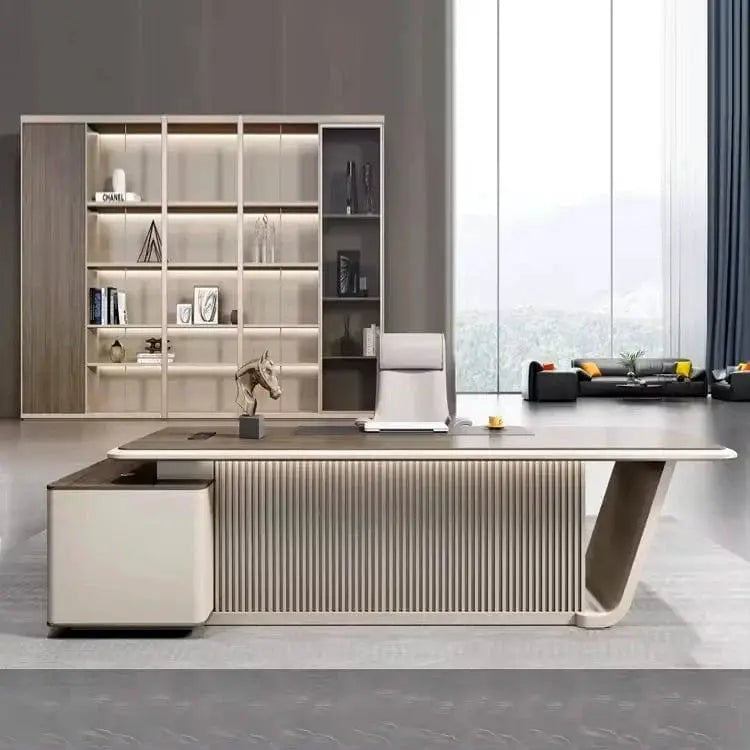 Mantell · Modern L-Shaped Executive Desk by Arc Grove