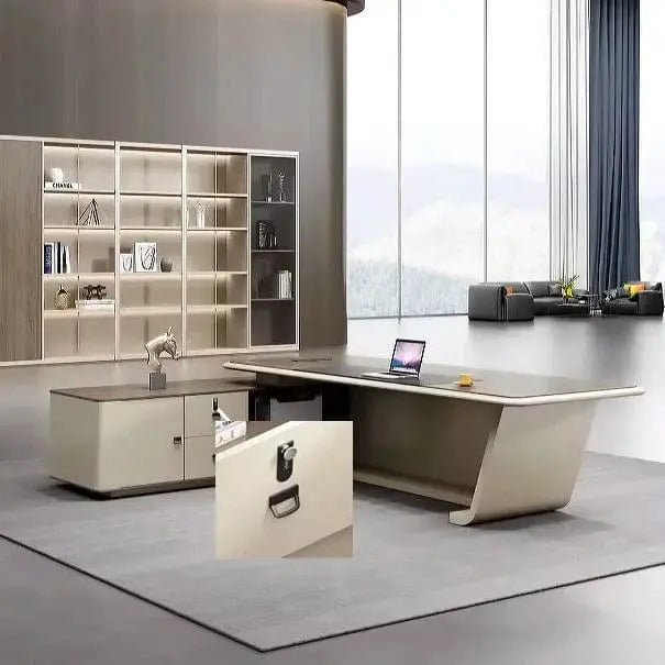 Mantell · Modern L-Shaped Executive Desk by Arc Grove