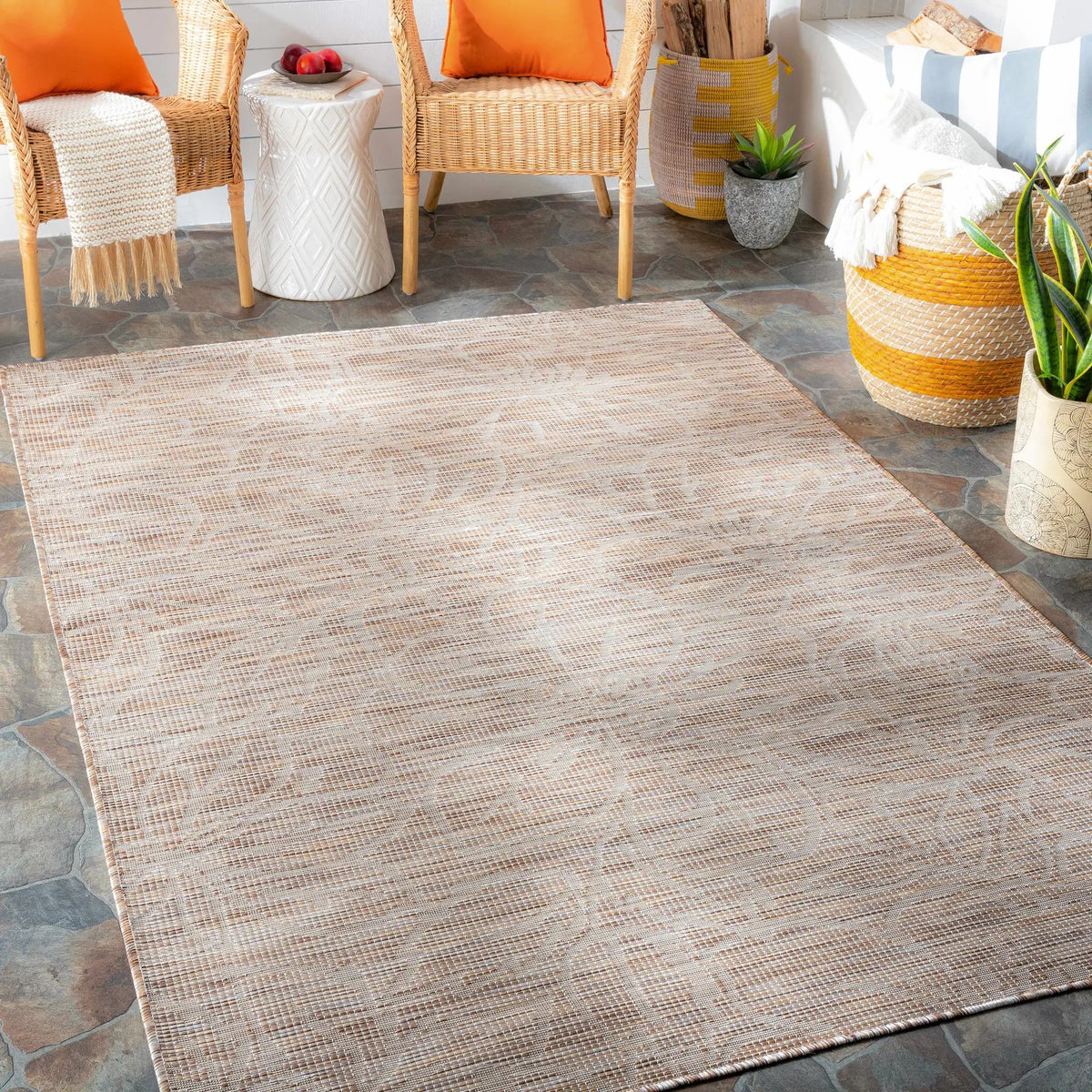 Bensenville Flatweave Outdoor Area Carpet - Clearance, installed in a room
