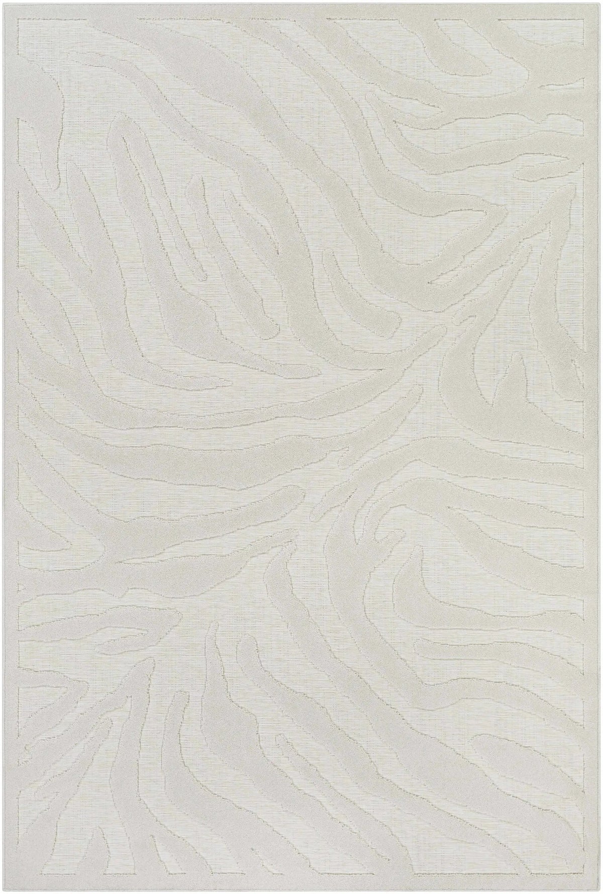 Benzonia 3D White Zebra Outdoor Rug