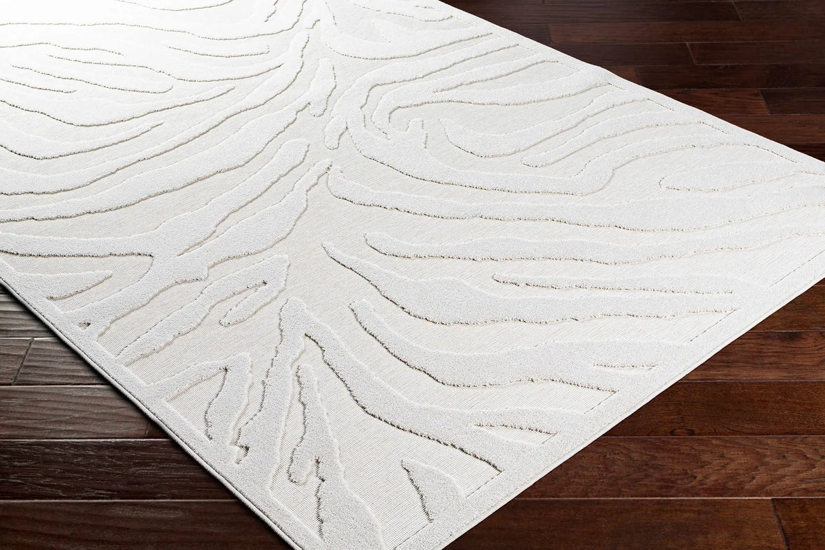 Benzonia 3D White Zebra Outdoor Rug, photo 6 of 7