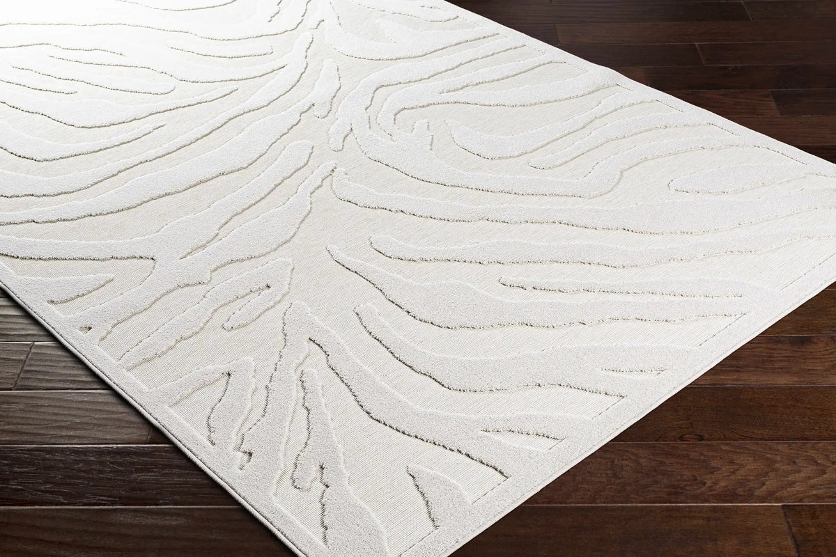 Benzonia 3D White Zebra Outdoor Rug, photo 4 of 7
