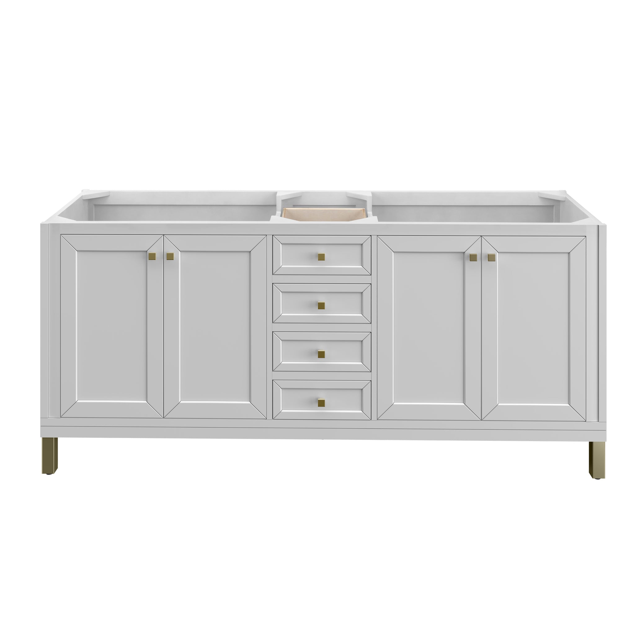 James Martin Chicago 72" Double Bathroom Vanity, Glossy White, view 23