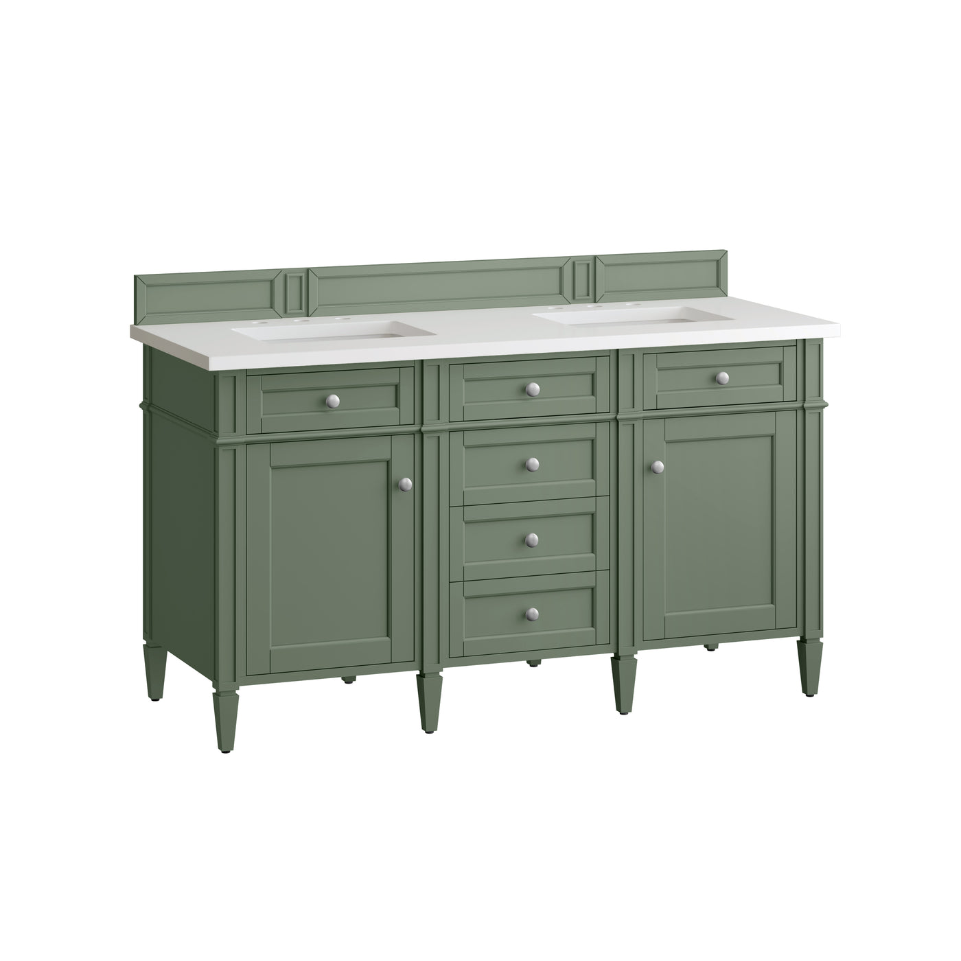 James Martin Brittany 60" Double Bathroom Vanity, Smokey Celadon, view 22