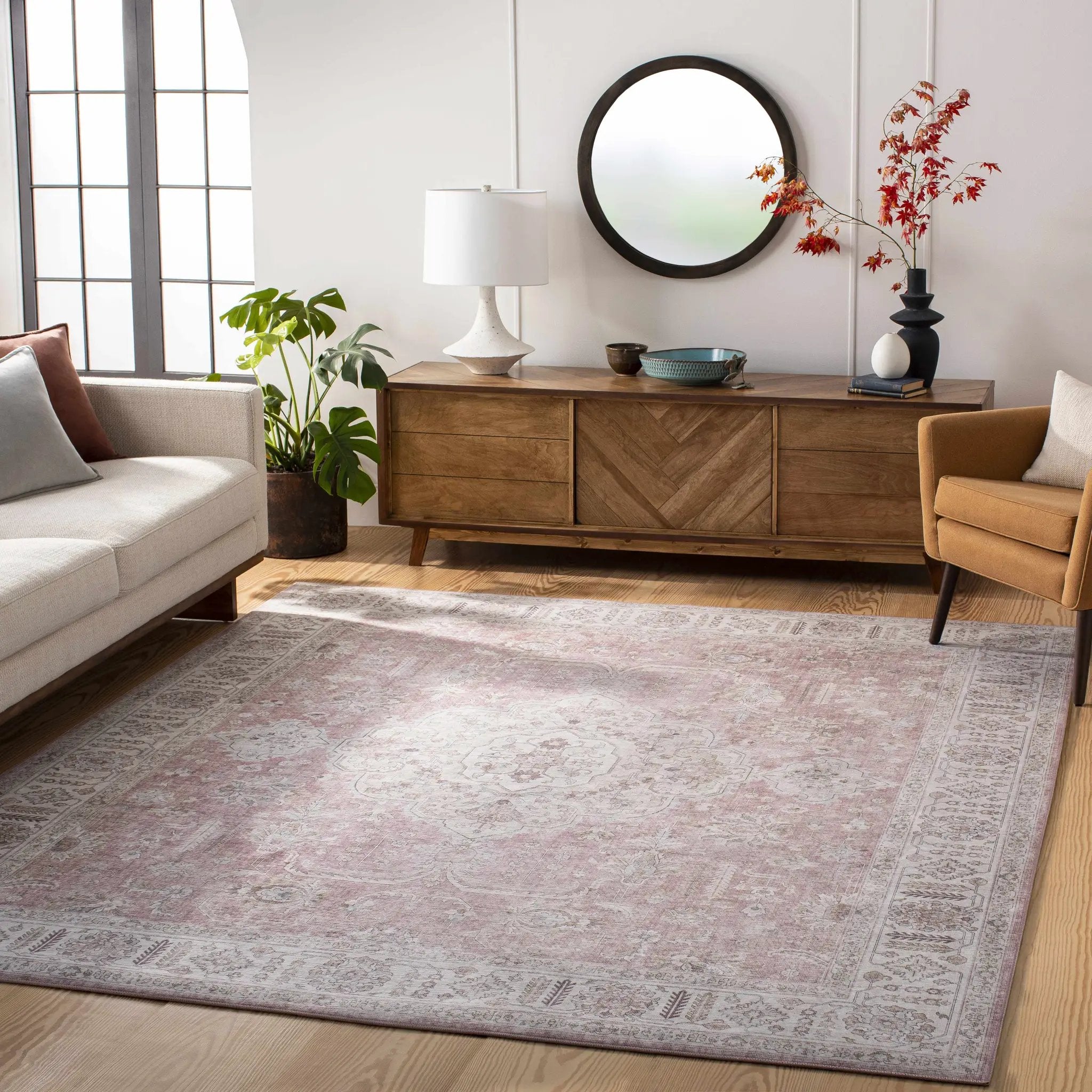 Bergman Distressed Red Area Rug by Boutique Rugs