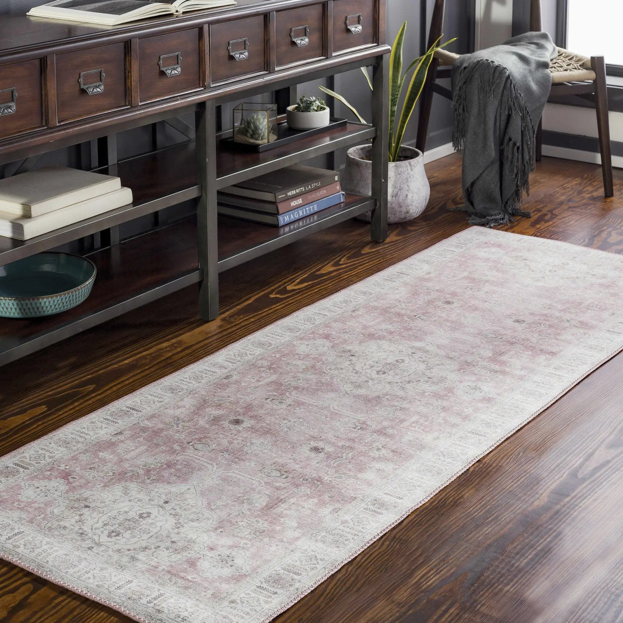 Bergman Distressed Red Area Rug by Boutique Rugs