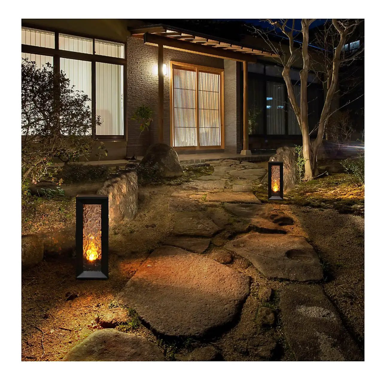 Berkley Jensen 50 Lumen Solar LED Lanterns,Warm White & Candle Flickering-2 Pack by Outdoor Solar Outlet