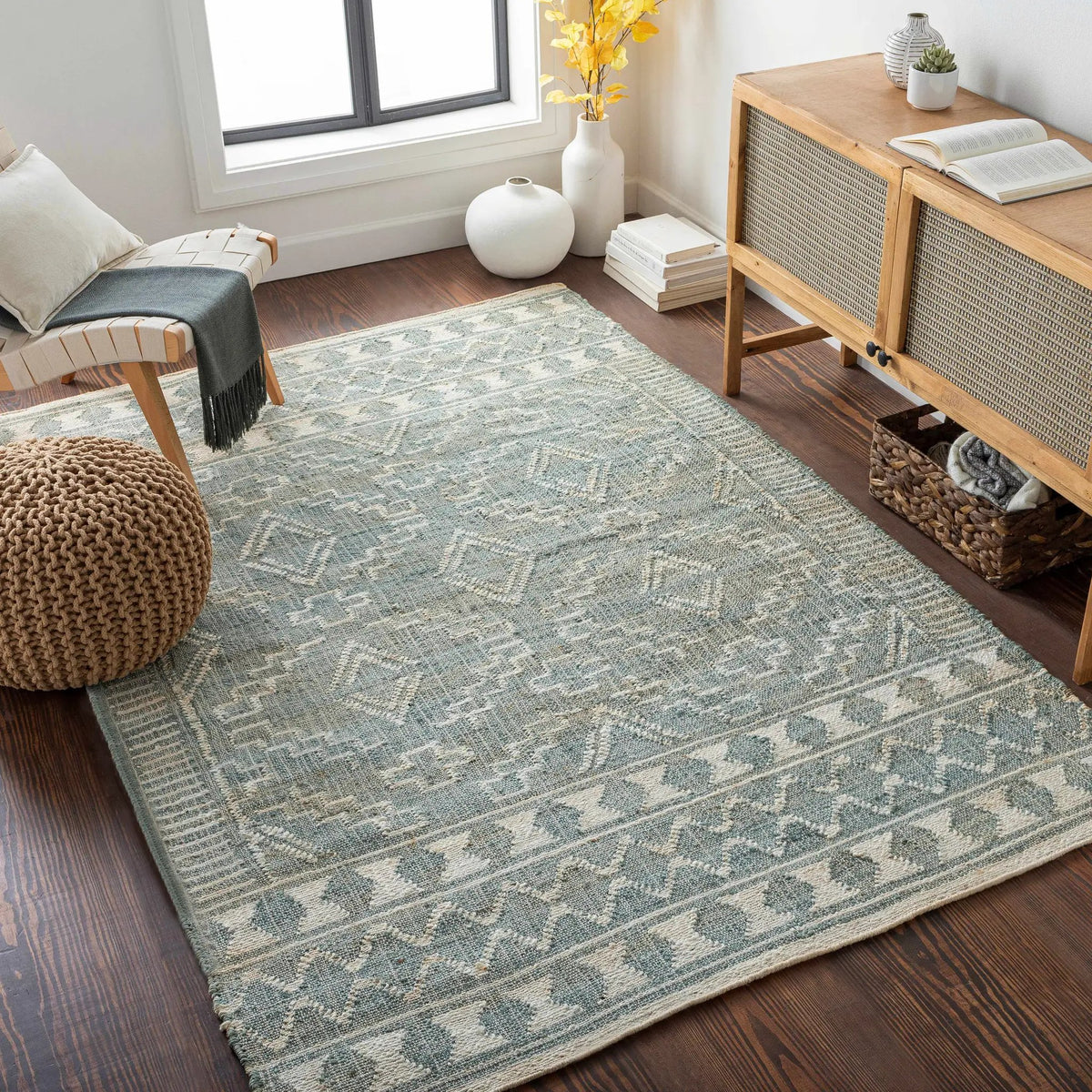 Berowra Jute Rug - Clearance, installed in a room 2