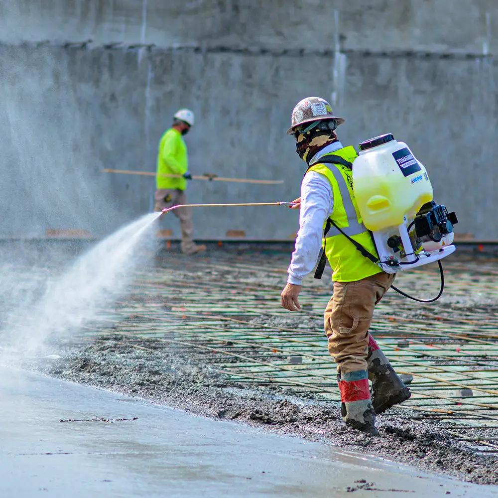 6.5 Gallon Backpack Concrete Sprayer .5 GPM Gas Finishing Tool for Cement Sealant Curing Stain by Tomahawk Power
