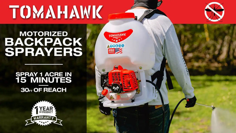 5 Gallon Gas Power Backpack Sprayer with Twin Tip Nozzle for Pesticides by Tomahawk Power