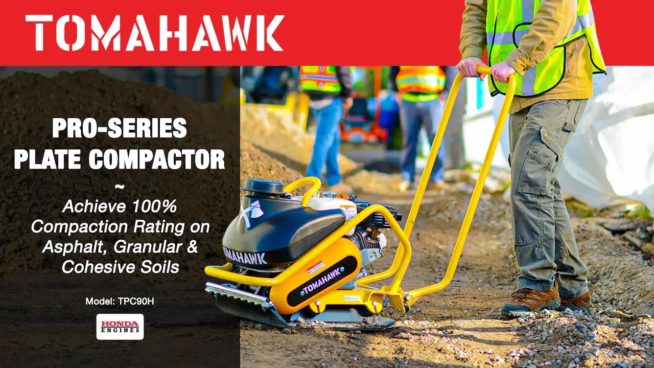 Polyurethane Paver Pad for TPC90H Plate Compactor Brick Paver Compaction by Tomahawk Power