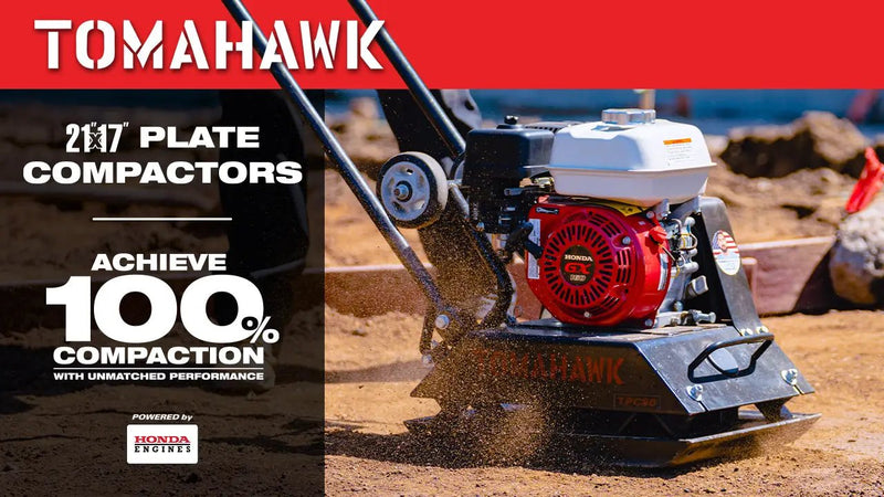 Polyurethane Paver Pad for TPC80 Plate Compactor Brick Paver Compaction by Tomahawk Power