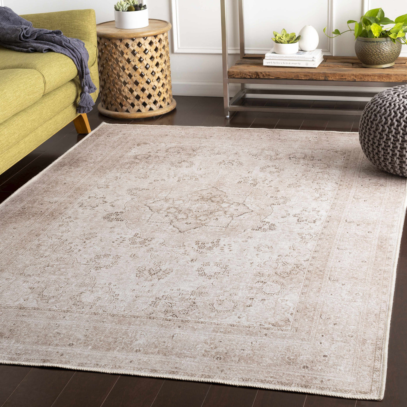 Bethany Vintage Flat Pile Washable Rug by Boutique Rugs