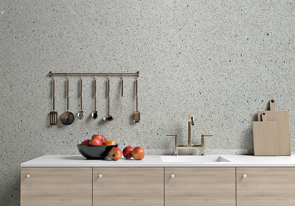 Bethel White Polished Granite Slab Random room scene 2