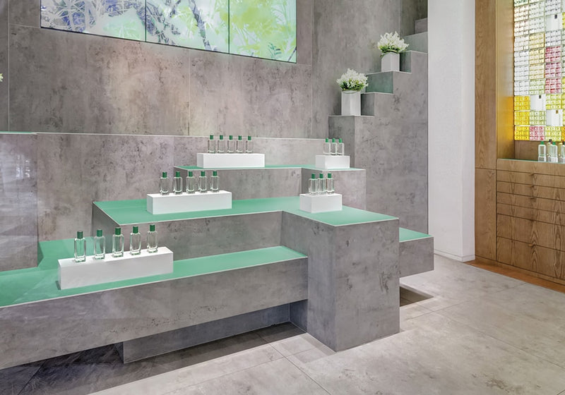 Beton Matte Sintered Stone Slab 125x63 room scene
