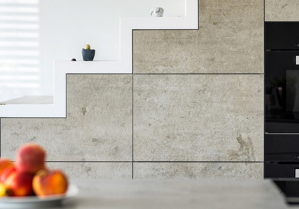 Beton Matte Sintered Stone Slab 125x63 room scene 3
