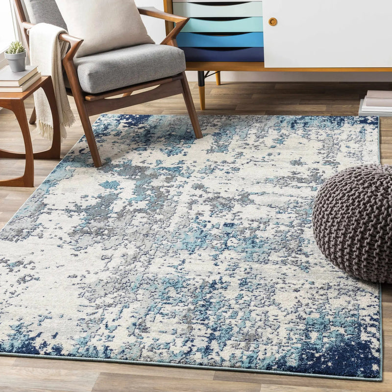 Beverly Abstract Blue Area Rug by Boutique Rugs