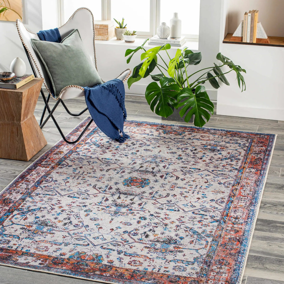 Beykonak Washable Area Rug - Clearance, installed in a room