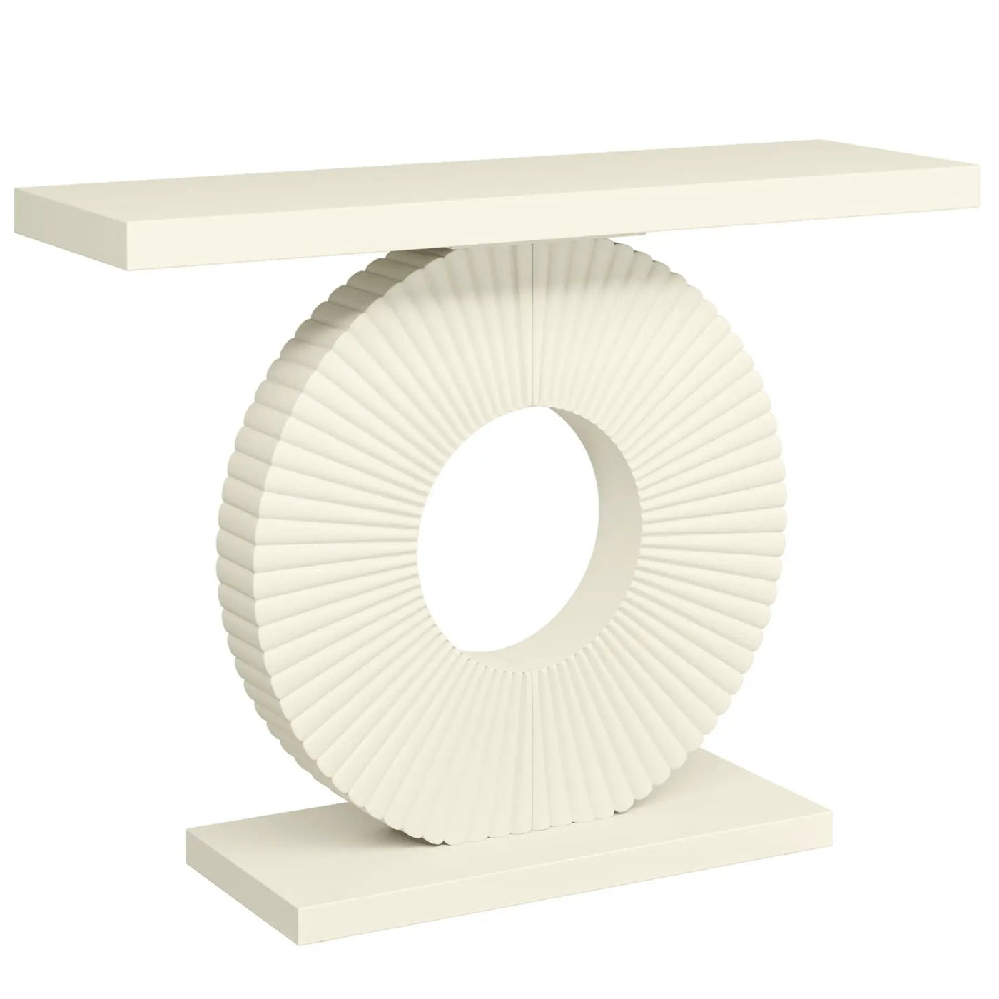 Modern Console Table With Sculptural Geometric Base by HouseOfZazla