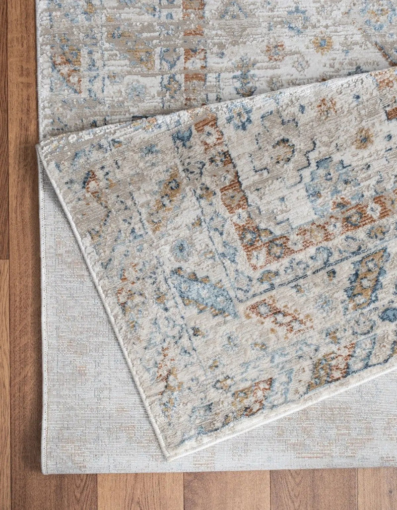 Noble - 5'3" X 7'3" Polyester Area Rug - Ivory by HouseOfZazla