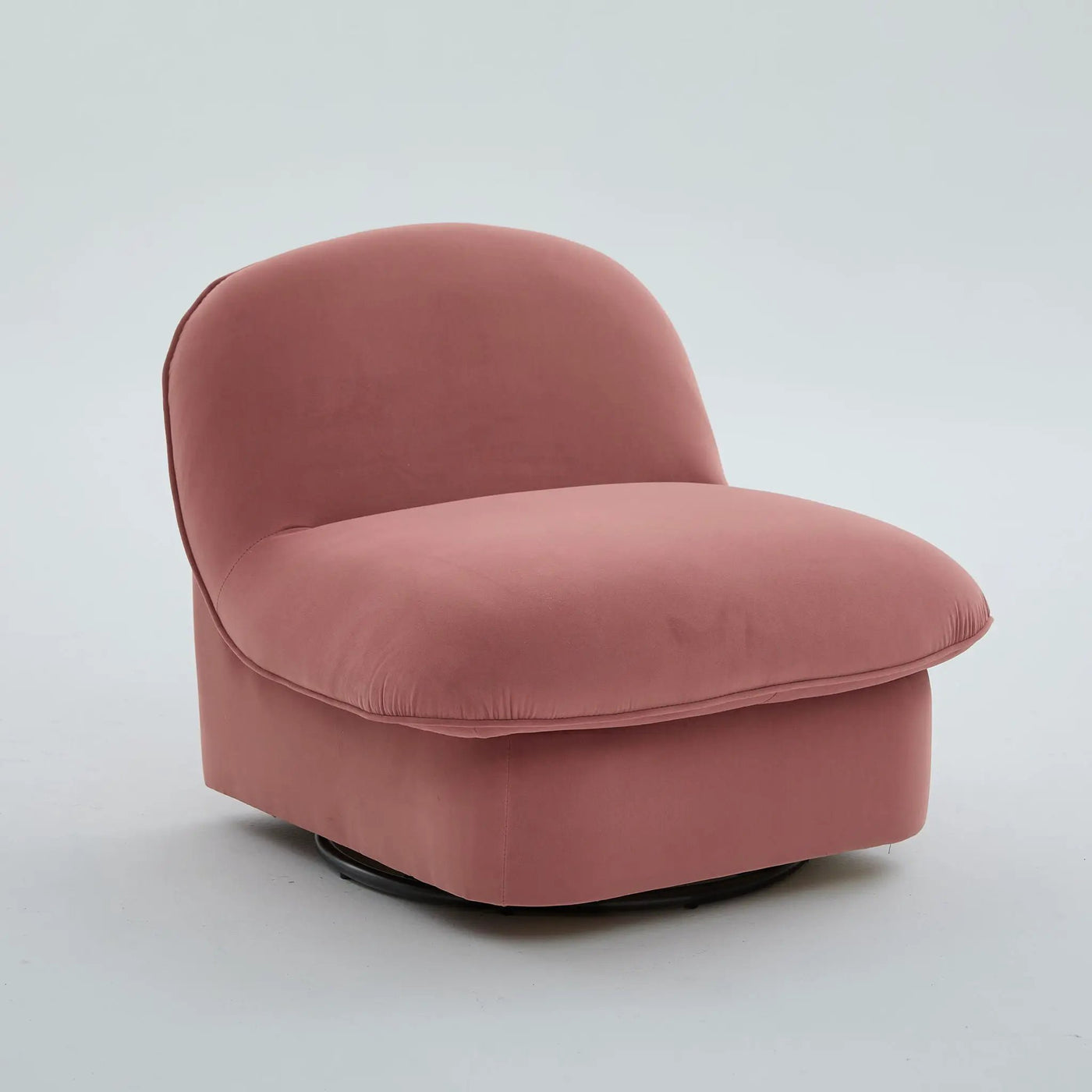 Pumpkin Shaped Swivel Accent Chair, 360 Degree Rotation For Living Room by Unique Piece Furniture