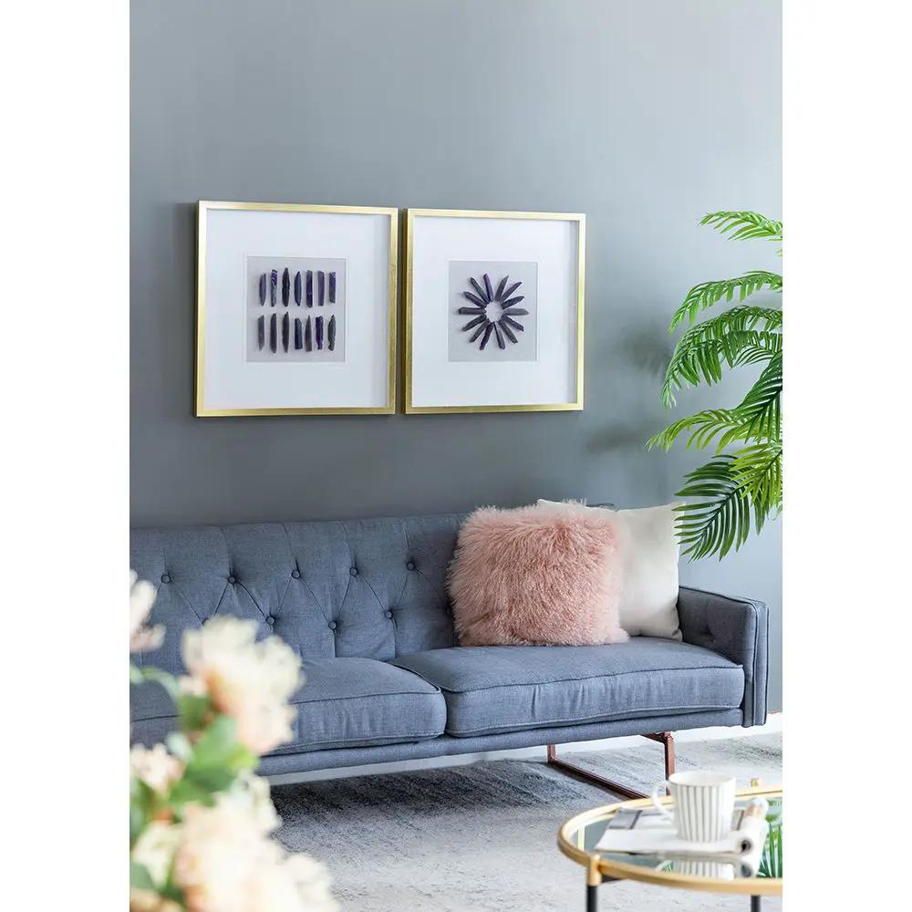 Grace Purple Agate Shadow Boxes Wall Art Set of 2 - Multicolor by HouseOfZazla