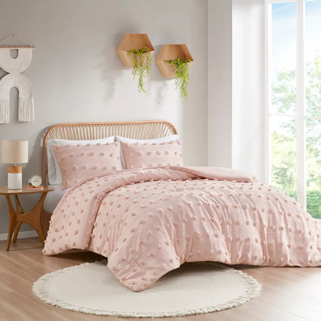 Full/Queen Clip Jacquard Comforter Set by HouseOfZazla
