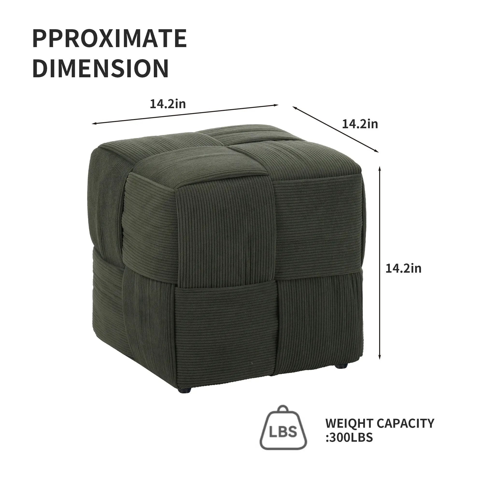 Square Ottoman Foot Rest With Woven Design by HouseOfZazla