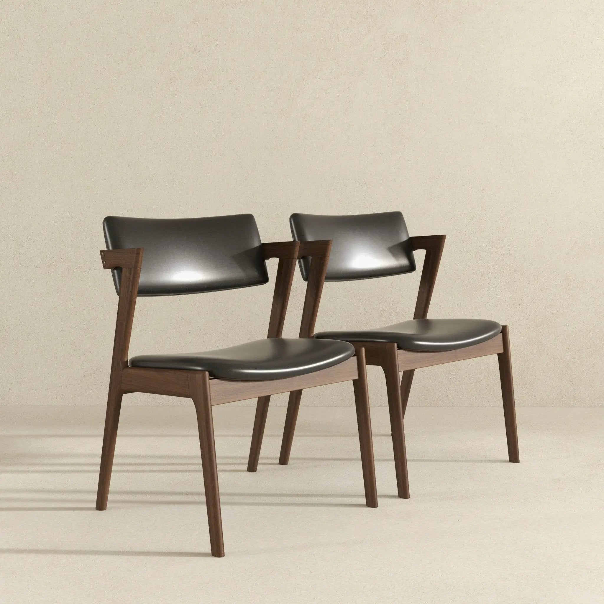 Edwin - Mid-Century Modern Dining Chair (Set of 2) by HouseOfZazla
