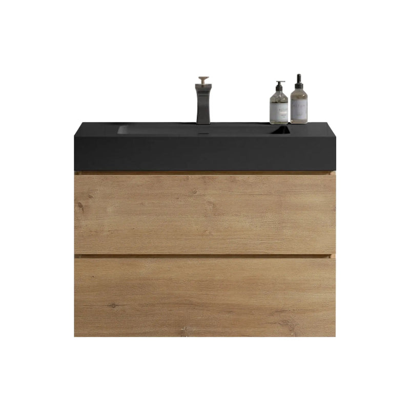 Alice Natural Oak Bathroom Vanity With Sink by HouseOfZazla