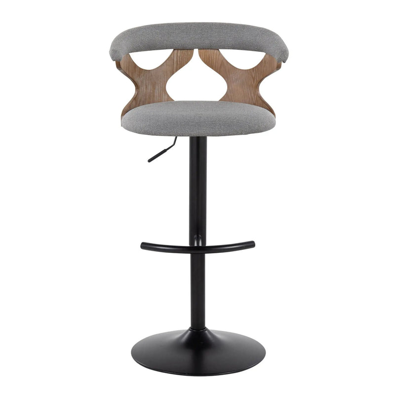 Gardenia - Contemporary Adjustable Barstool & Swivel With Rounded T Footrest (Set of 2) by HouseOfZazla