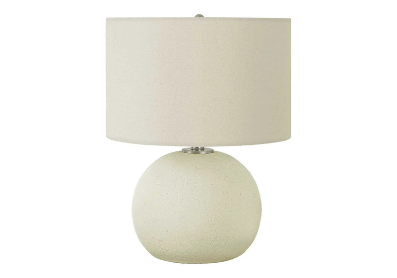 Lighting, Contemporary Table Lamp, Ceramic - Cream by HouseOfZazla
