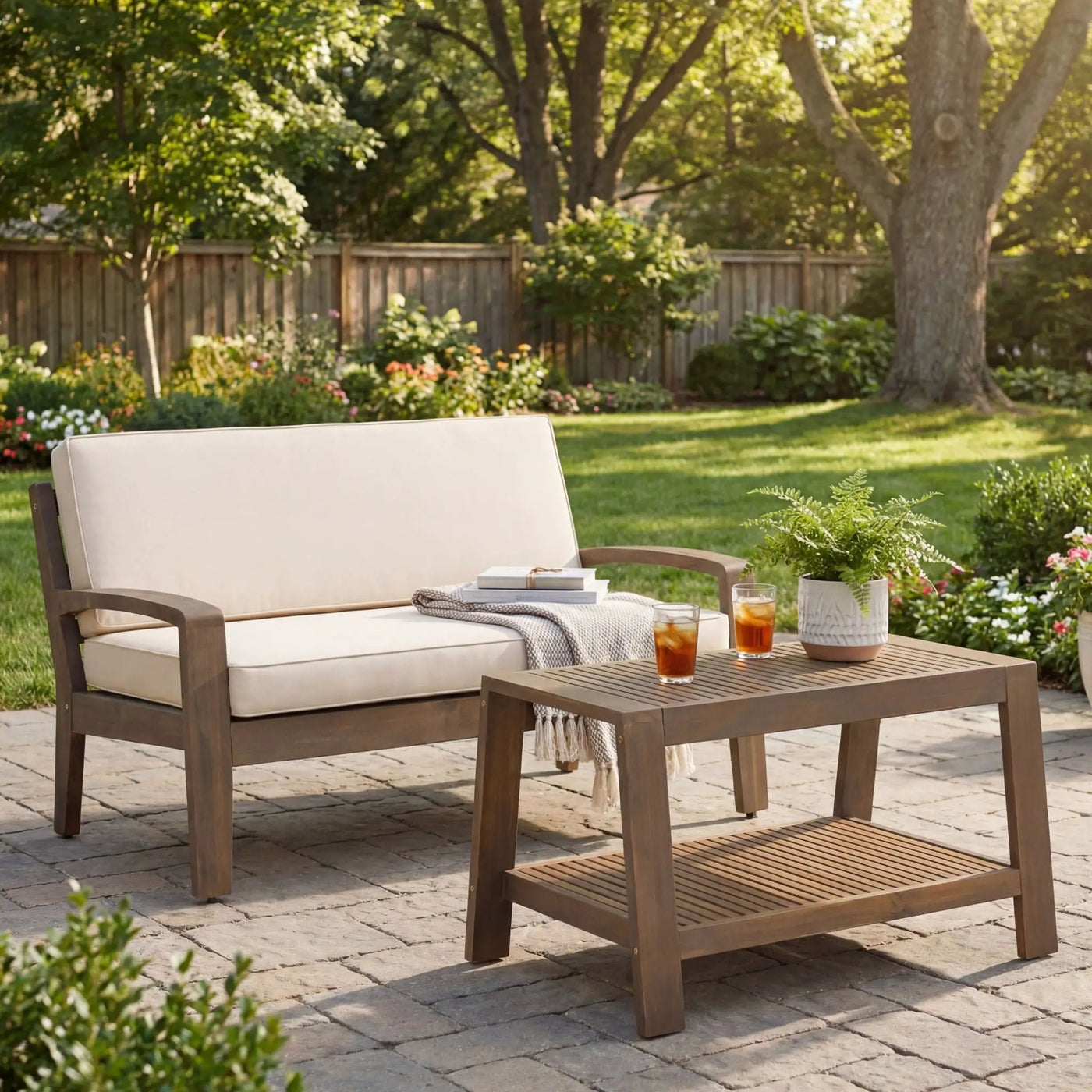 2 Piece Conversation Set, Loveseat & Coffee Table by HouseOfZazla