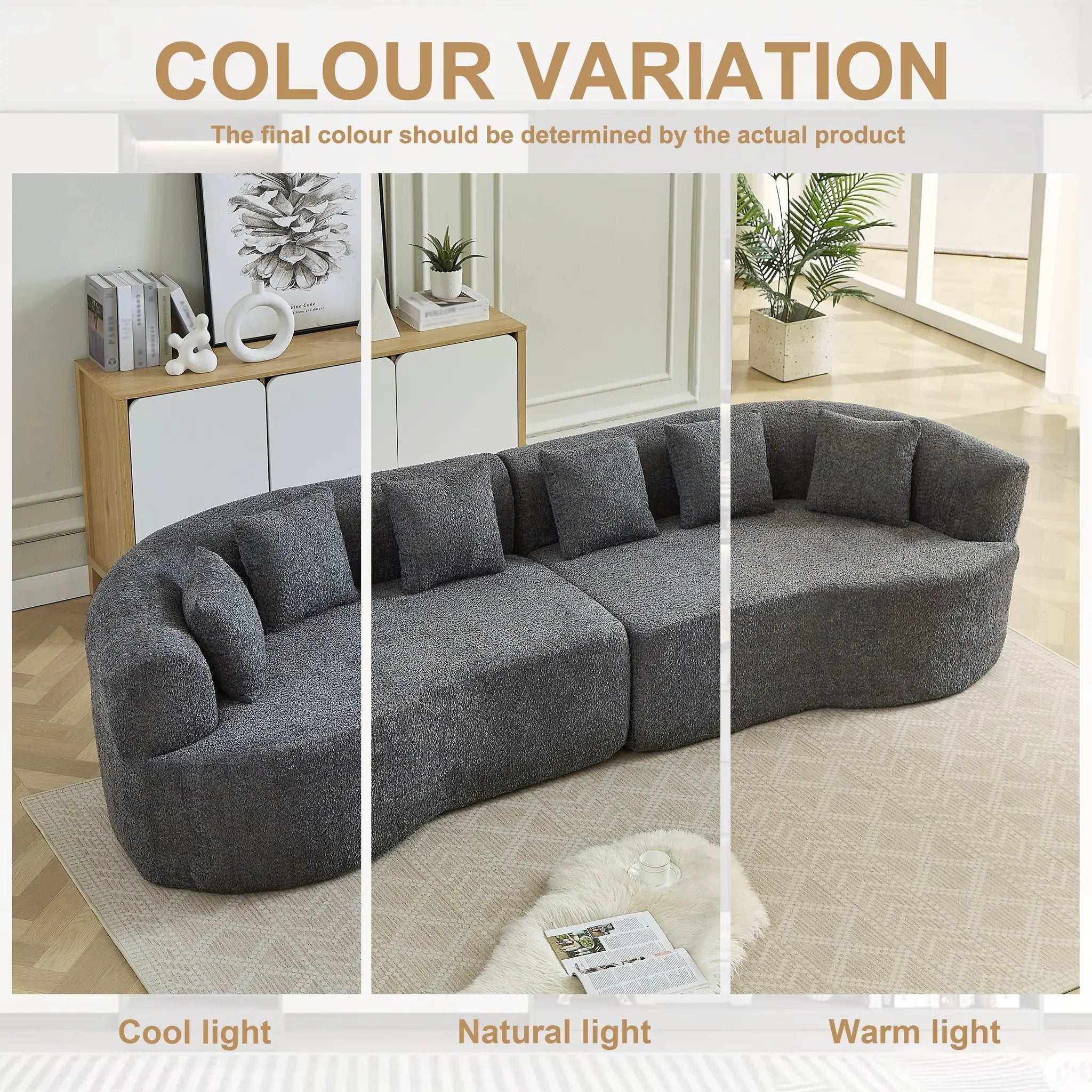 Curved Sectional Sofa - Oversized Modern Design by HouseOfZazla