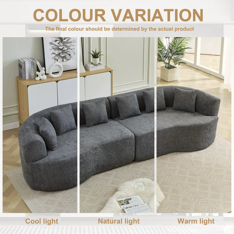 Curved Sectional Sofa - Oversized Modern Design by HouseOfZazla