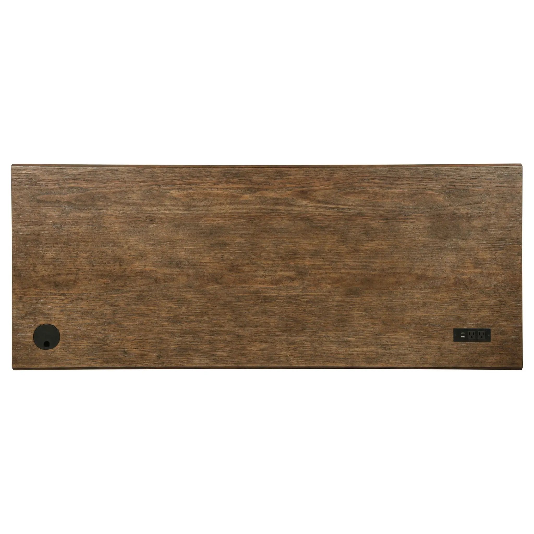 Altidore 68-inch 7-drawer Executive Home Office Desk Distressed Brown by Unique Piece Furniture