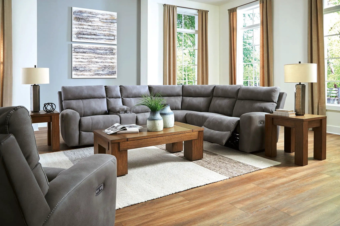 Next-Gen Durapella - Power Reclining Sectional Set by Unique Piece Furniture